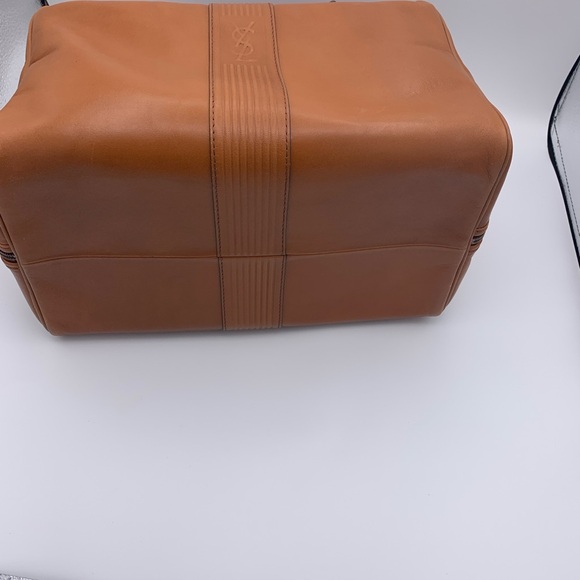 Rare Yves Saint Laurent Leather Boston Handbag Camel - Picture 6 of 10